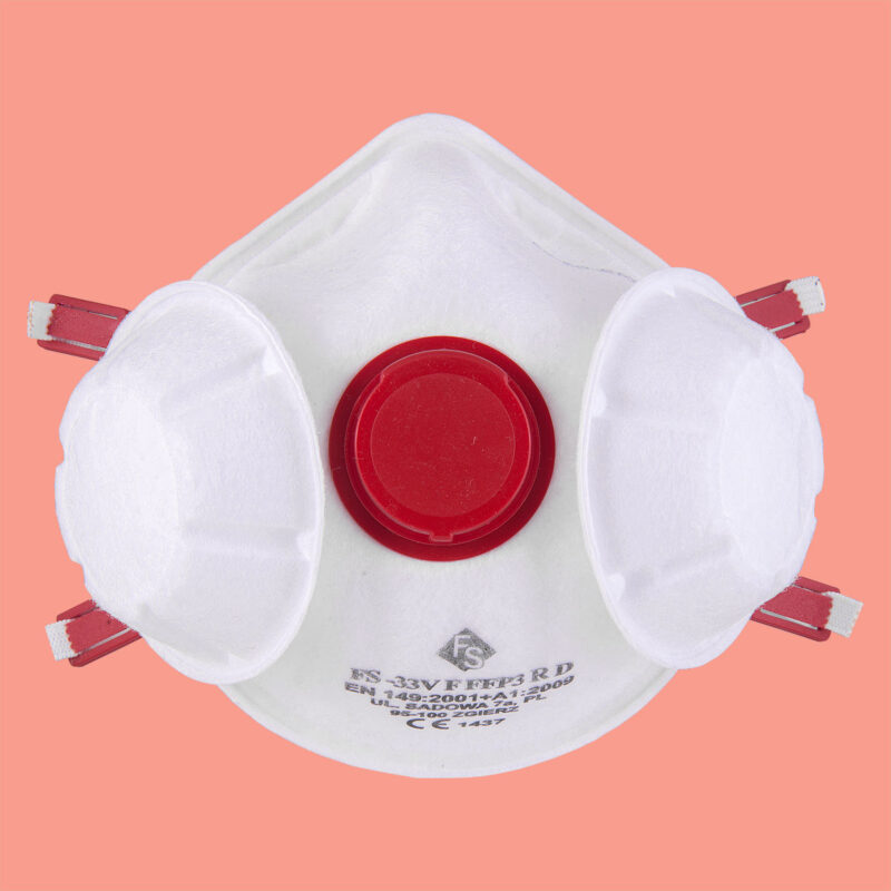 Półmaska FS-33V F FFP3 R D<br> Do ochrony przed PM2,5 i PM10 - max. do 3 000% normy